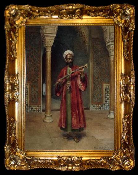 framed  unknow artist Arab or Arabic people and life. Orientalism oil paintings  421, ta009-2